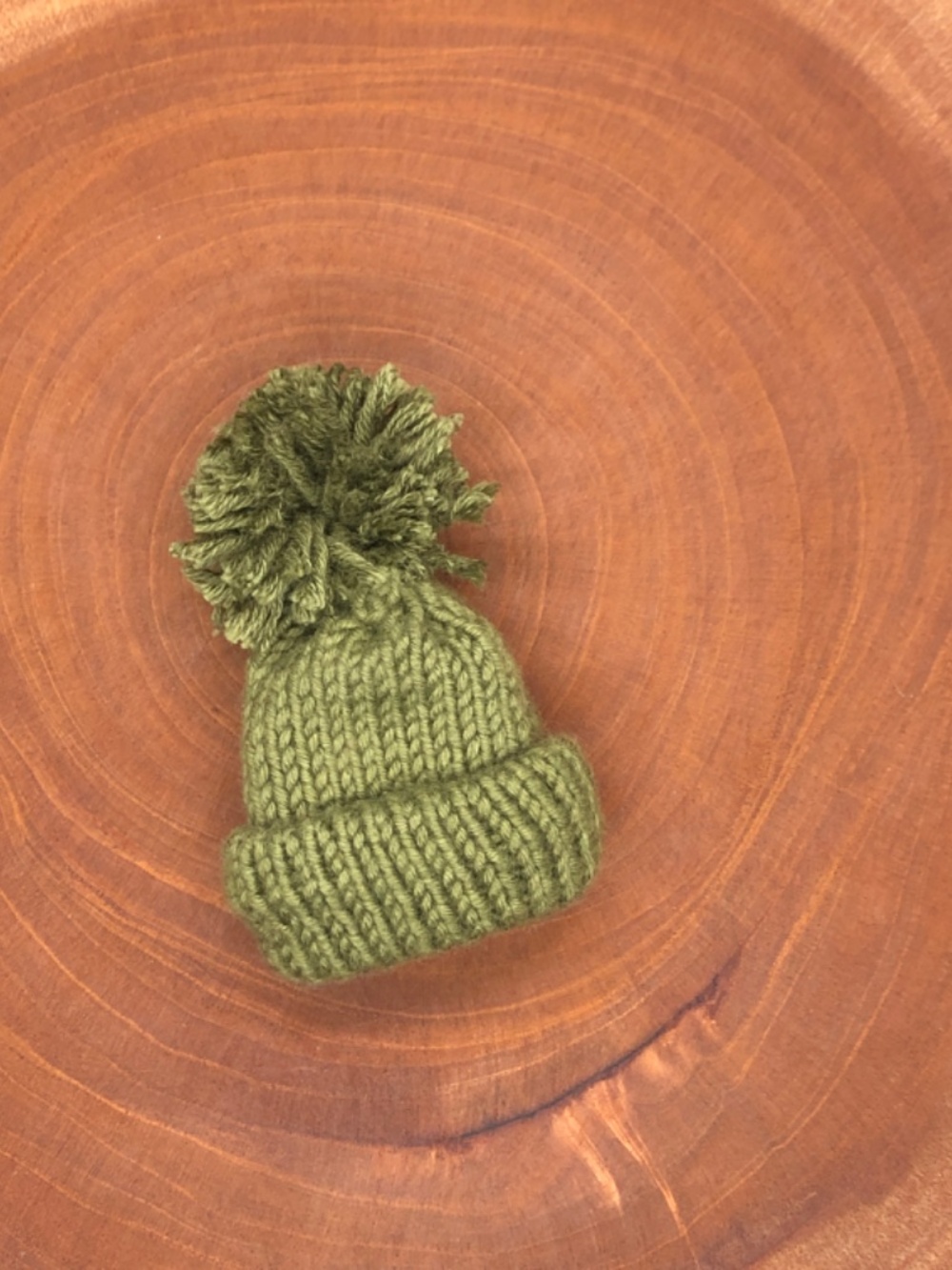 Hand Knit Mini Hat Beanie with Pom-Pom Purse Charm | Tree Ornament | Gift Topper